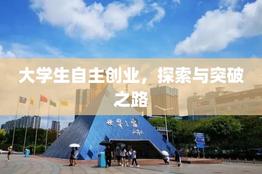 大学生自主创业，探索与突破之路