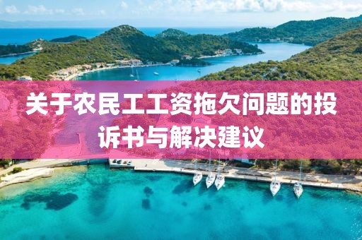 关于农民工工资拖欠问题的投诉书与解决建议