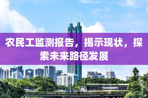 农民工监测报告，揭示现状，探索未来路径发展